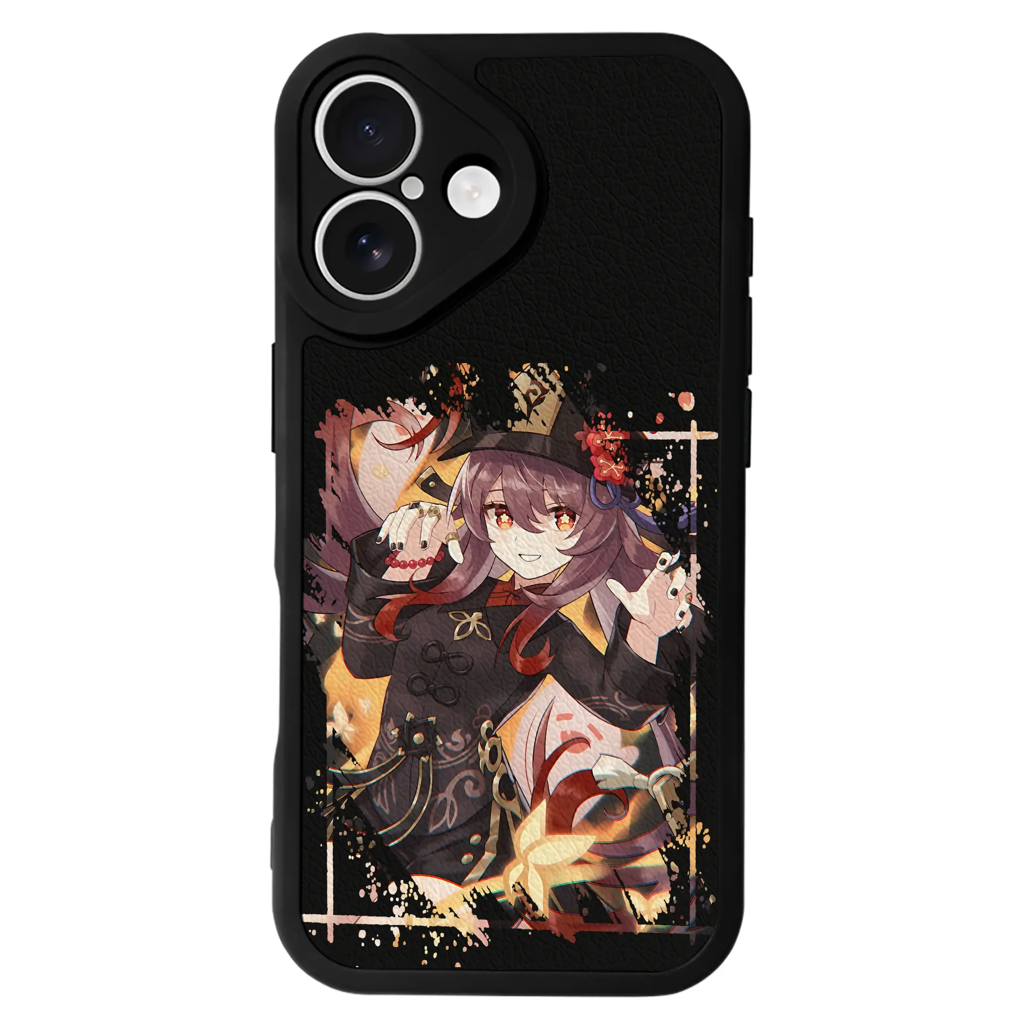 原 神 グッズ フータオ - IPhone 16シリーズ対応 ・ シリコンスマホケース ・ レザー調 ・ 高精度フィット ・ 耐衝撃 ・ ワイヤレス充電対応 ・ 精密カット